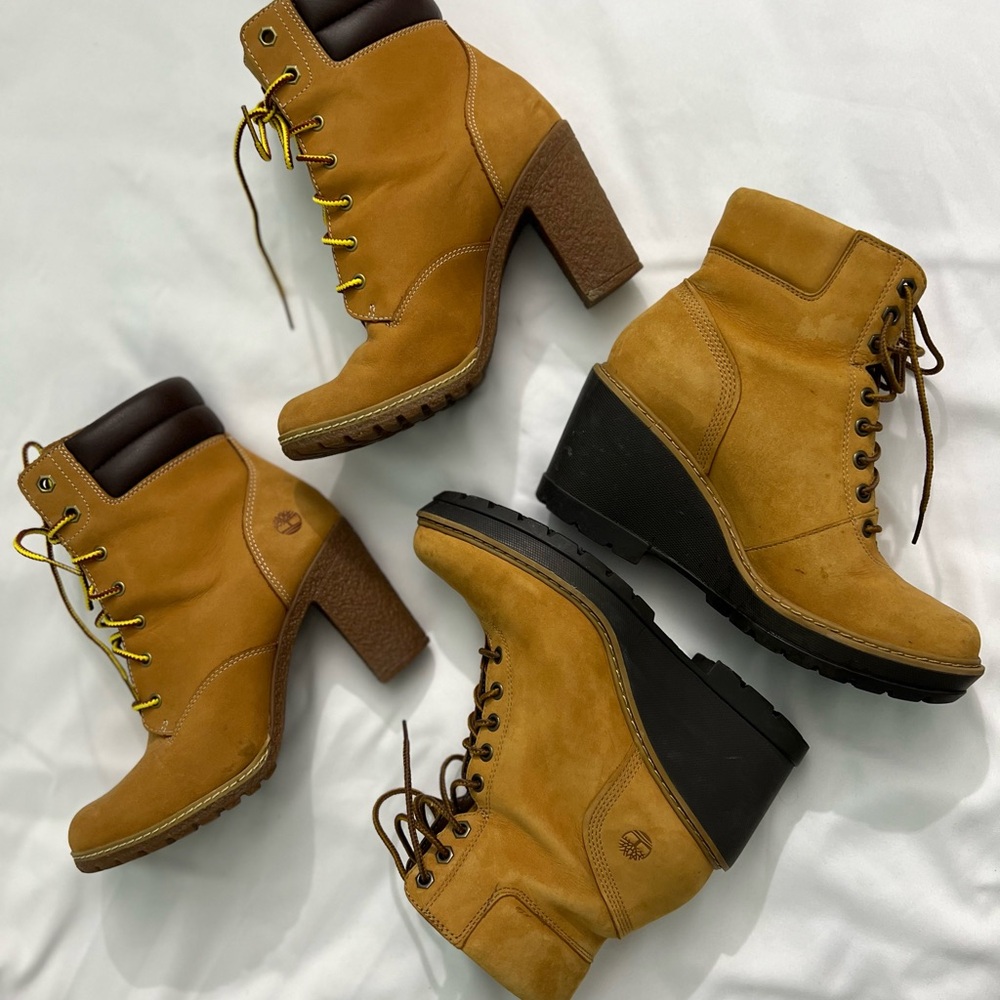 Women's Timberland  Lace-Up Ankle Boots and heels 6.5 used